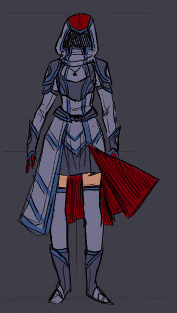 Priory combat medic (GW2 fan work) // Photoshop on pencil sketch