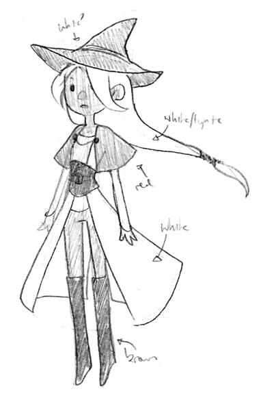 Simple 3D character // pencil sketch