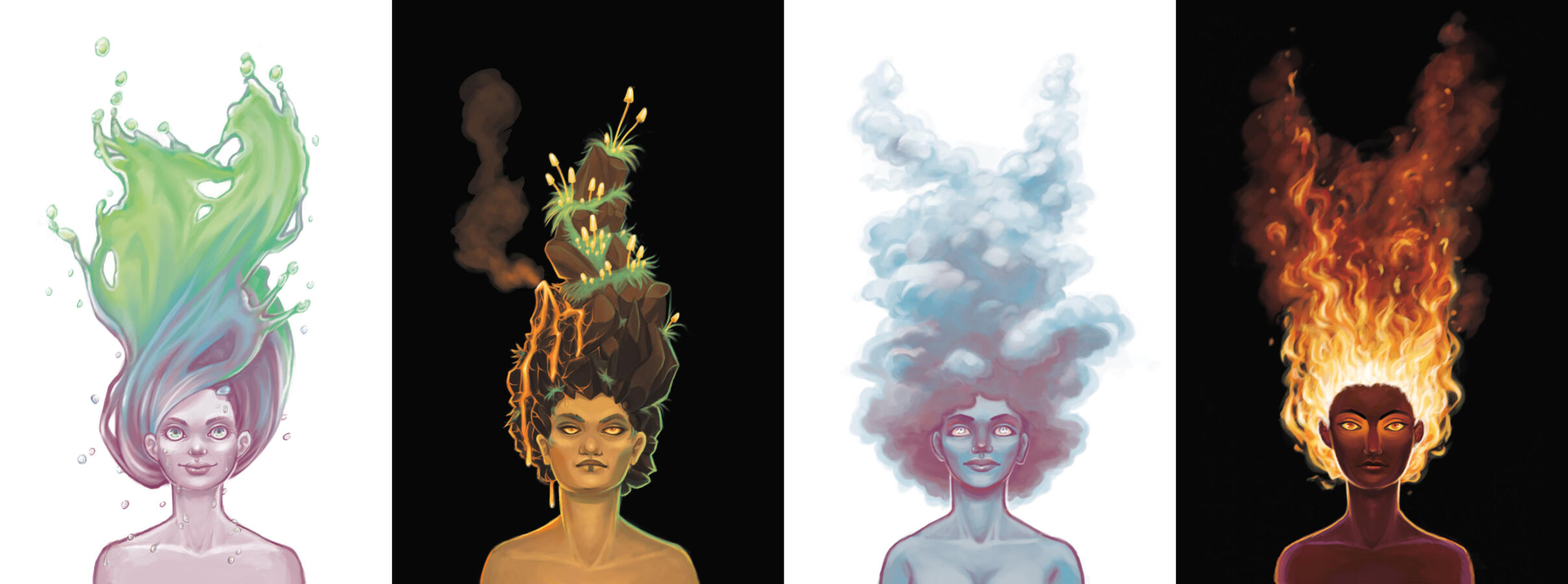 Illustration // Elementals for business cards